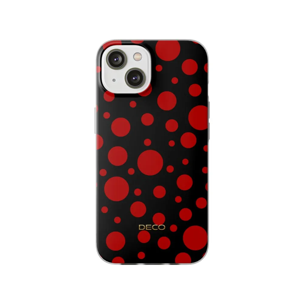 Black & Red Polka Dots Phone Case