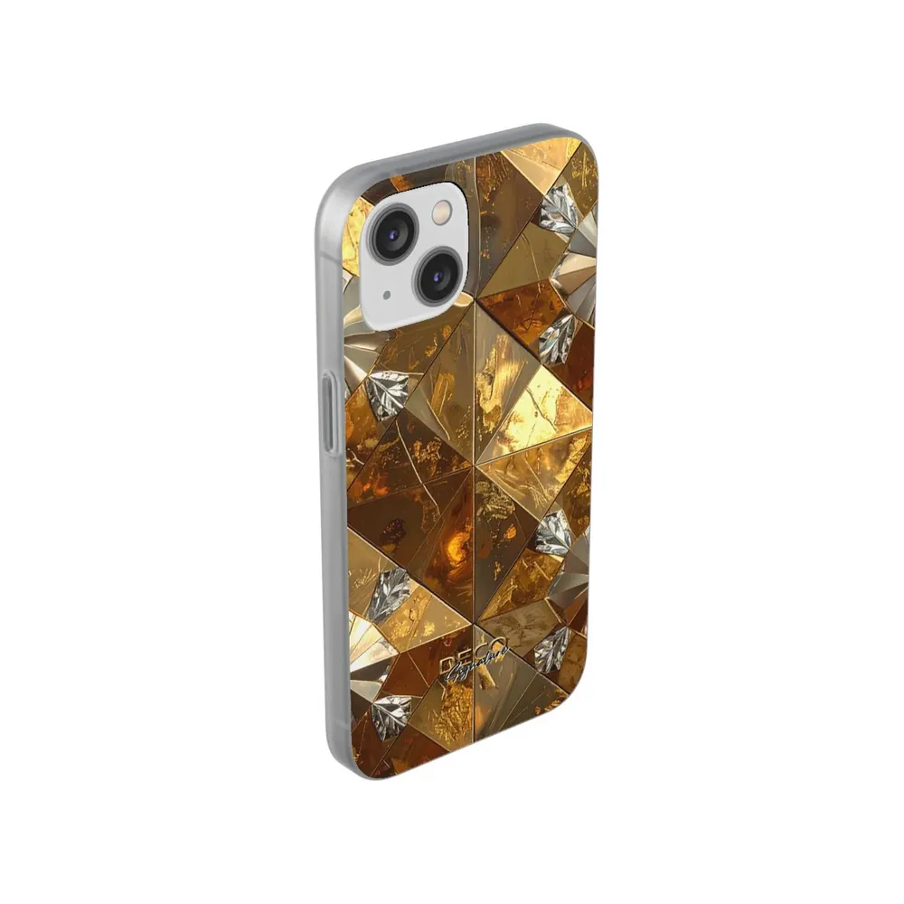 Luxury Gold & Diamond Tile DECO Signature Phone Case