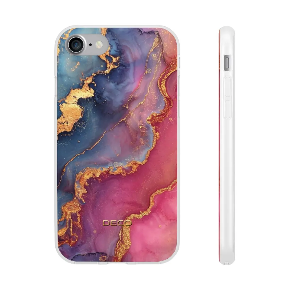 Pinks & Gold Watercolor Marble Phone Case