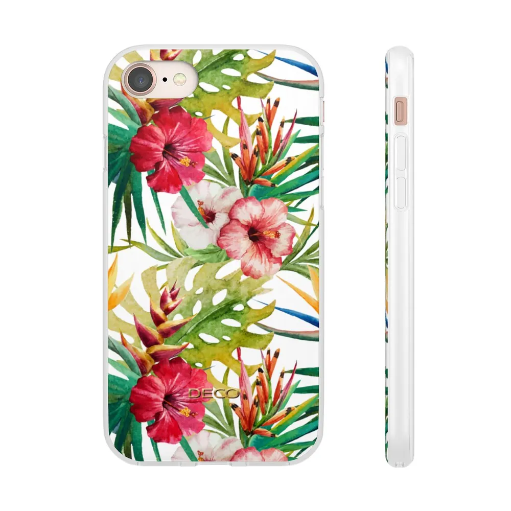 Watercolor Tropical Hibiscus Floral Phone Case