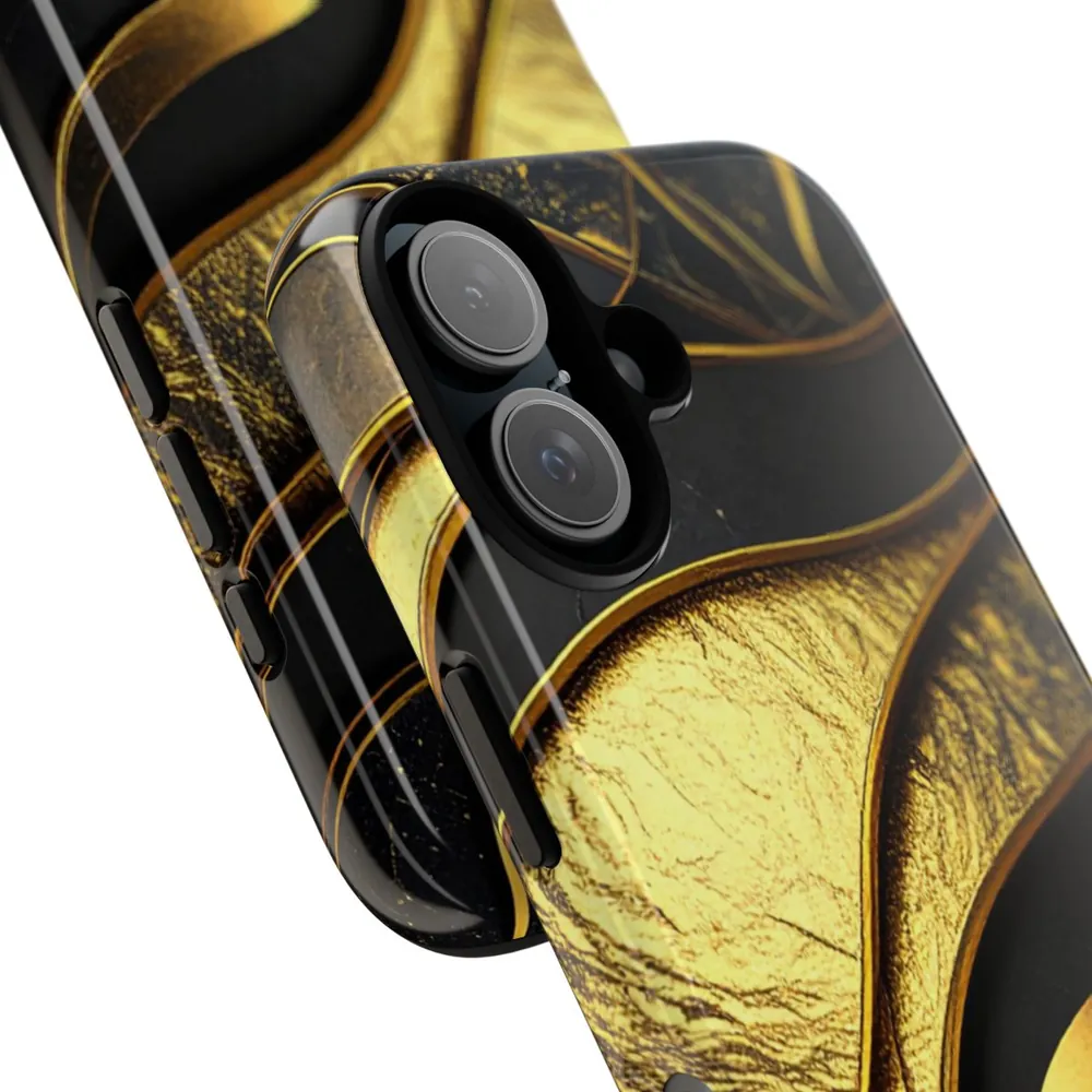 Luxury Black & Gold Texture DECO Signature Tough Phone Case