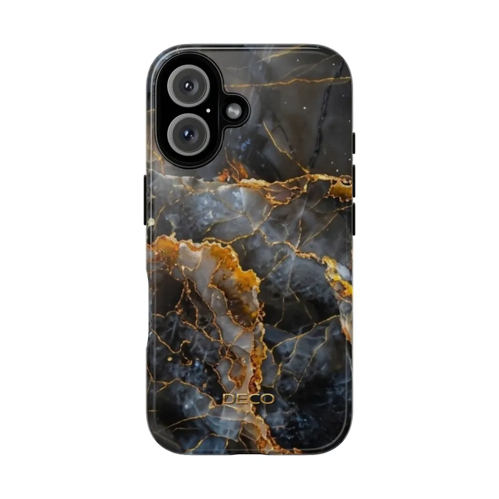 Black Onyx Marble Tough Phone Case