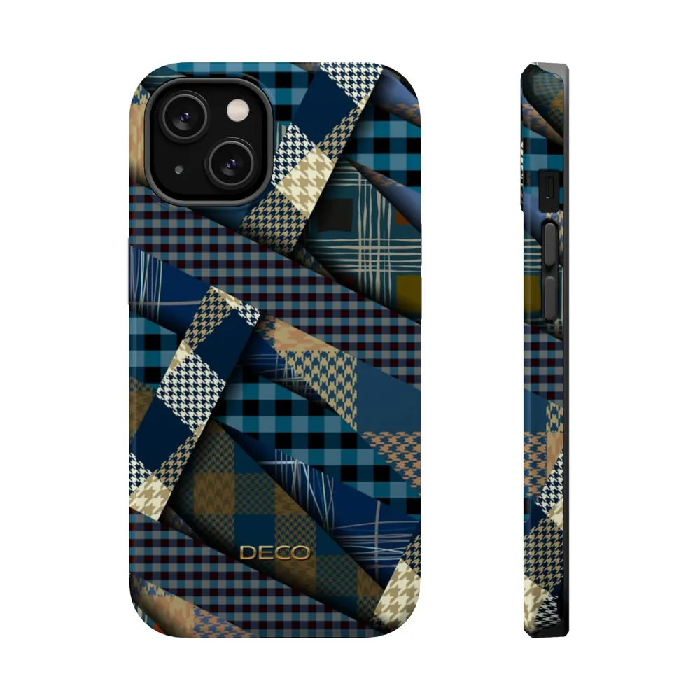 Houndstooth and Plaids MagSafe Impact-Resistant Phone Case