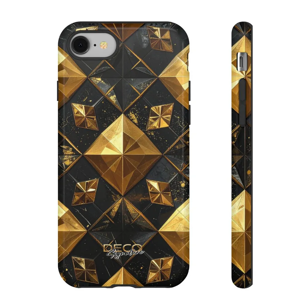 Luxury Black & Gold Tile DECO Signature Tough Phone Case