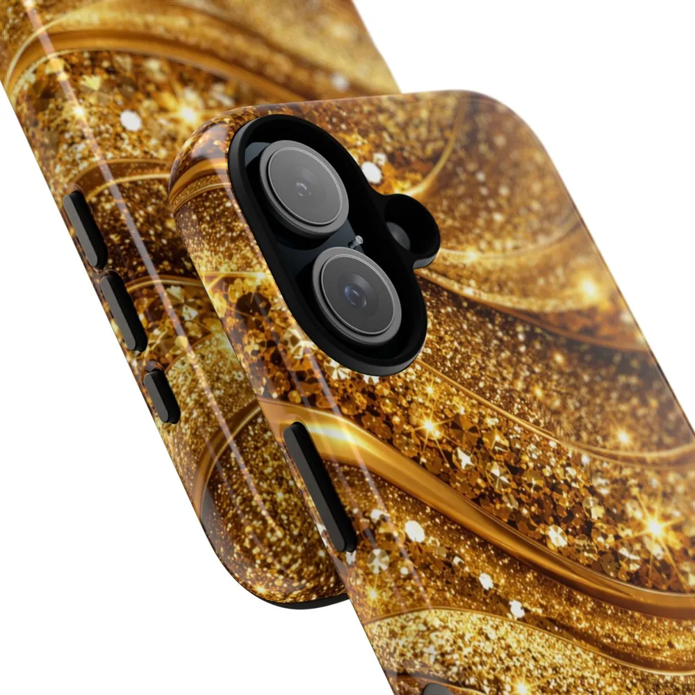 Luxury Gold Glitter Pop DECO Signature Tough Phone Case