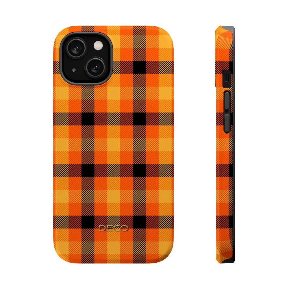 Sunshine Checked Tartan Plaid MagSafe Impact-Resistant Phone Case