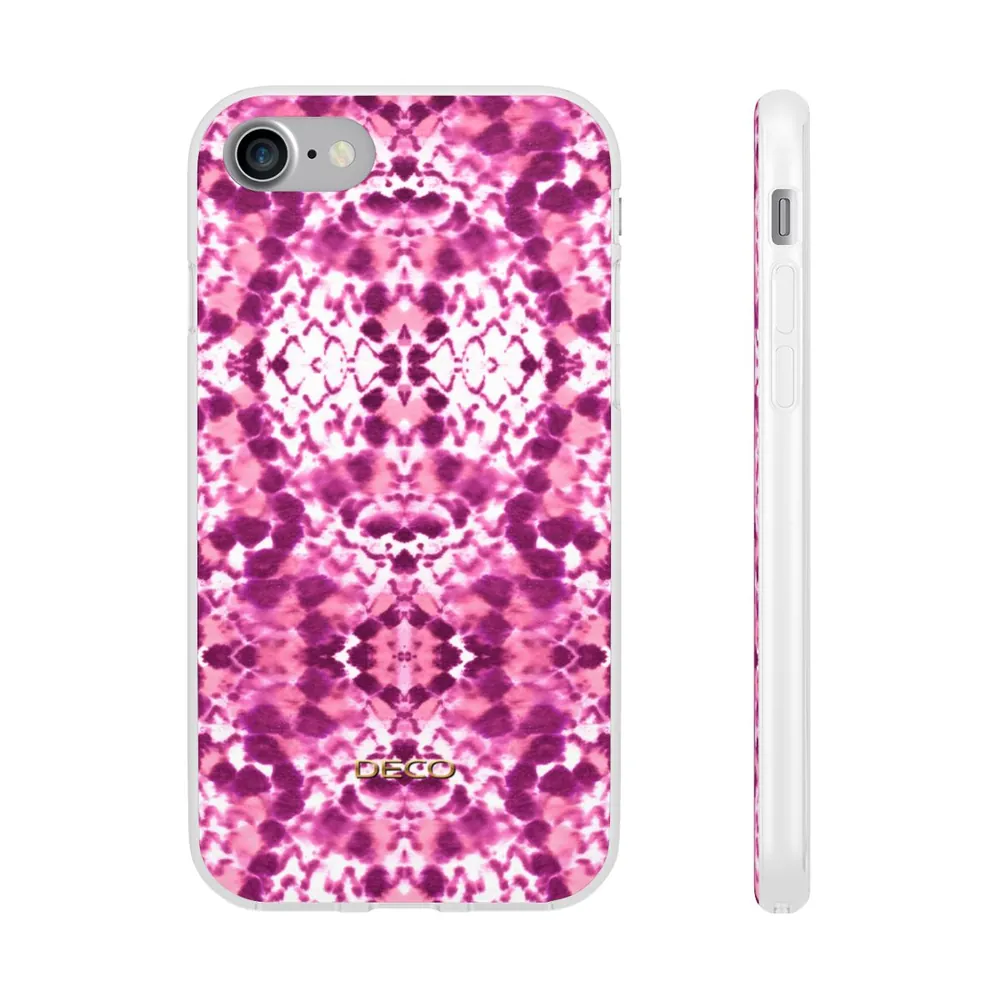 Pink Watercolor Snake Skin Phone Case