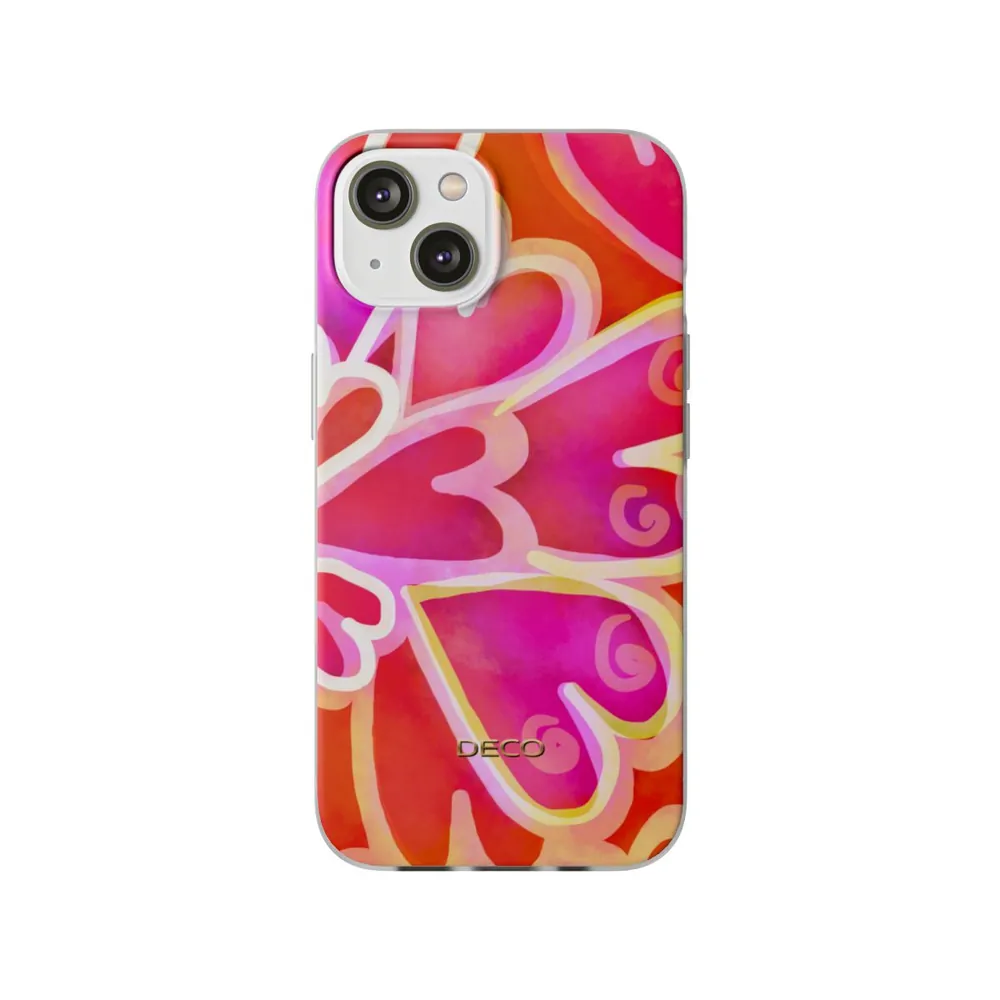 Painted Hearts Watercolor Phone Case