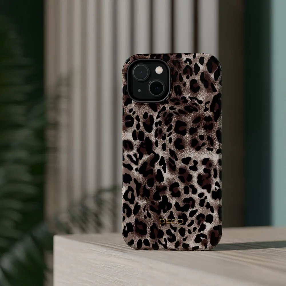 Leopard Skin MagSafe Impact-Resistant Phone Case
