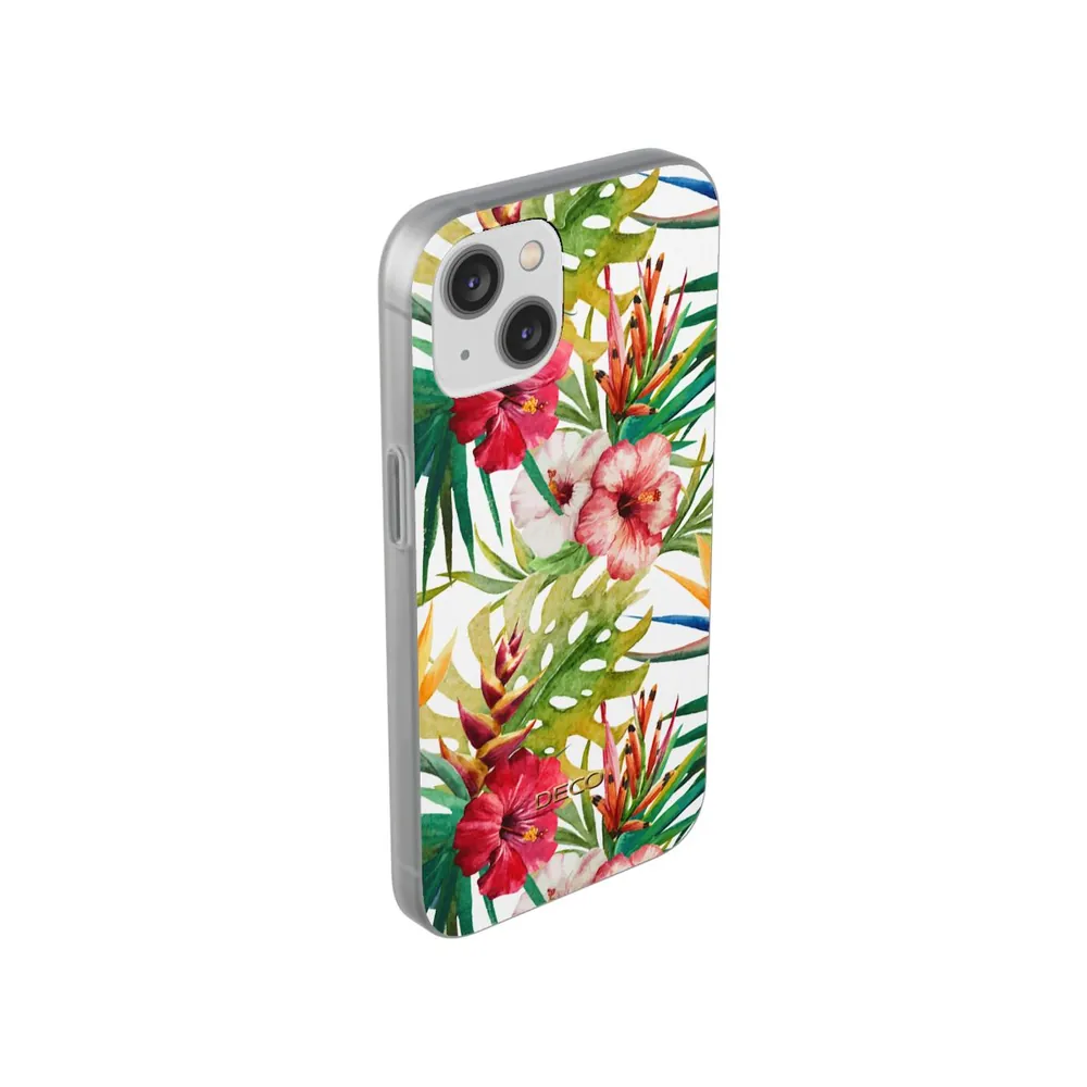 Watercolor Tropical Hibiscus Floral Phone Case