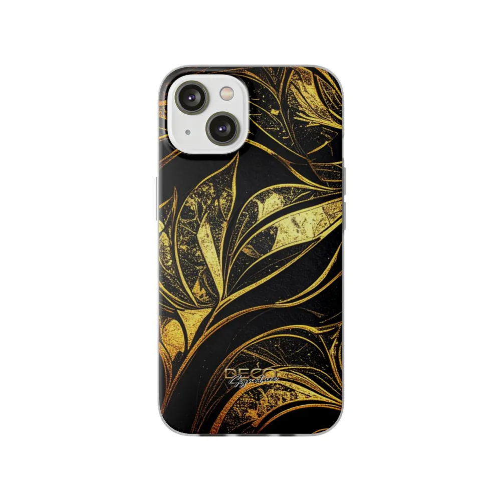 Luxury Black & Gold Leaf DECO Signature Phone Case
