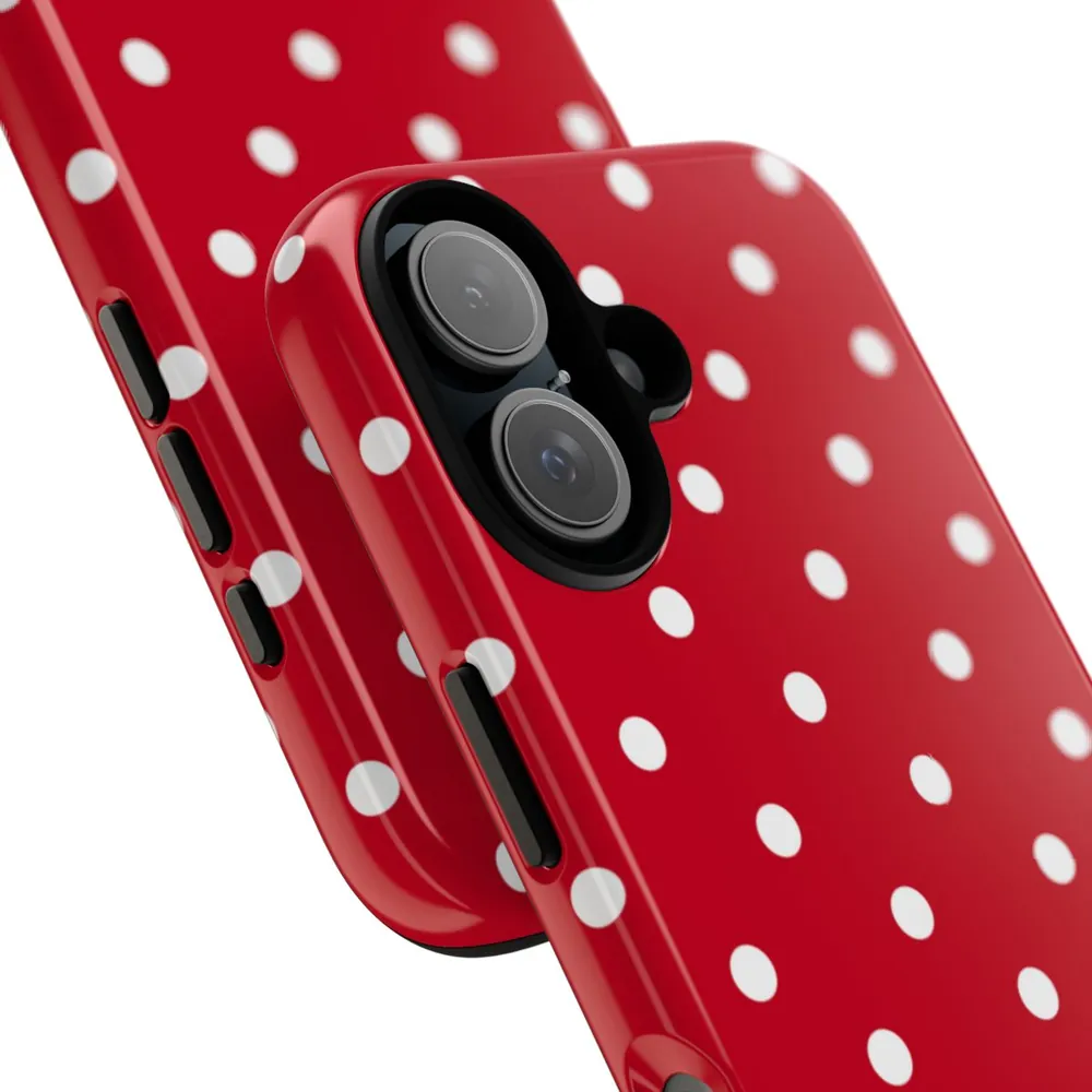 Red & White Polka Dots Tough Phone Case