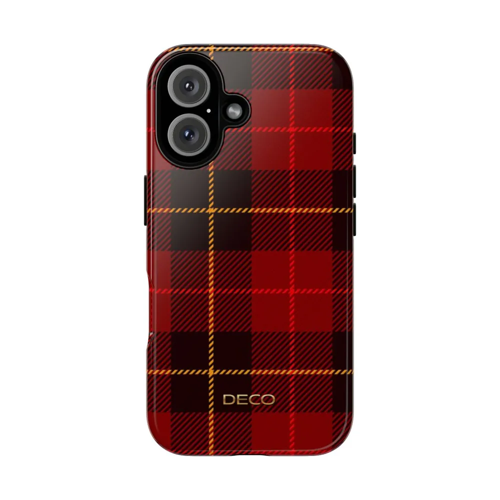 Classic Red Tartan Plaid Tough Phone Case