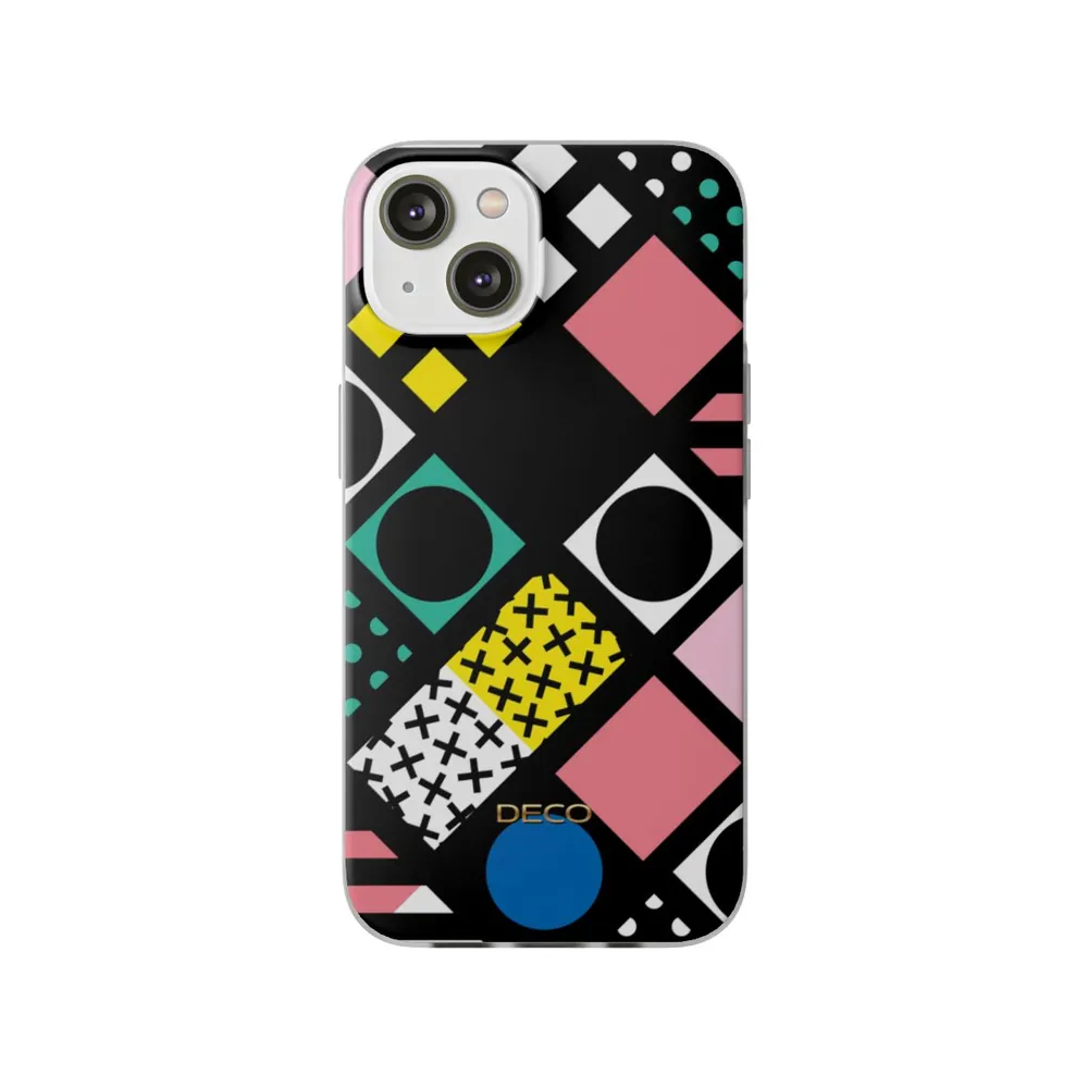 Pastel Geometric Blocks Phone Case