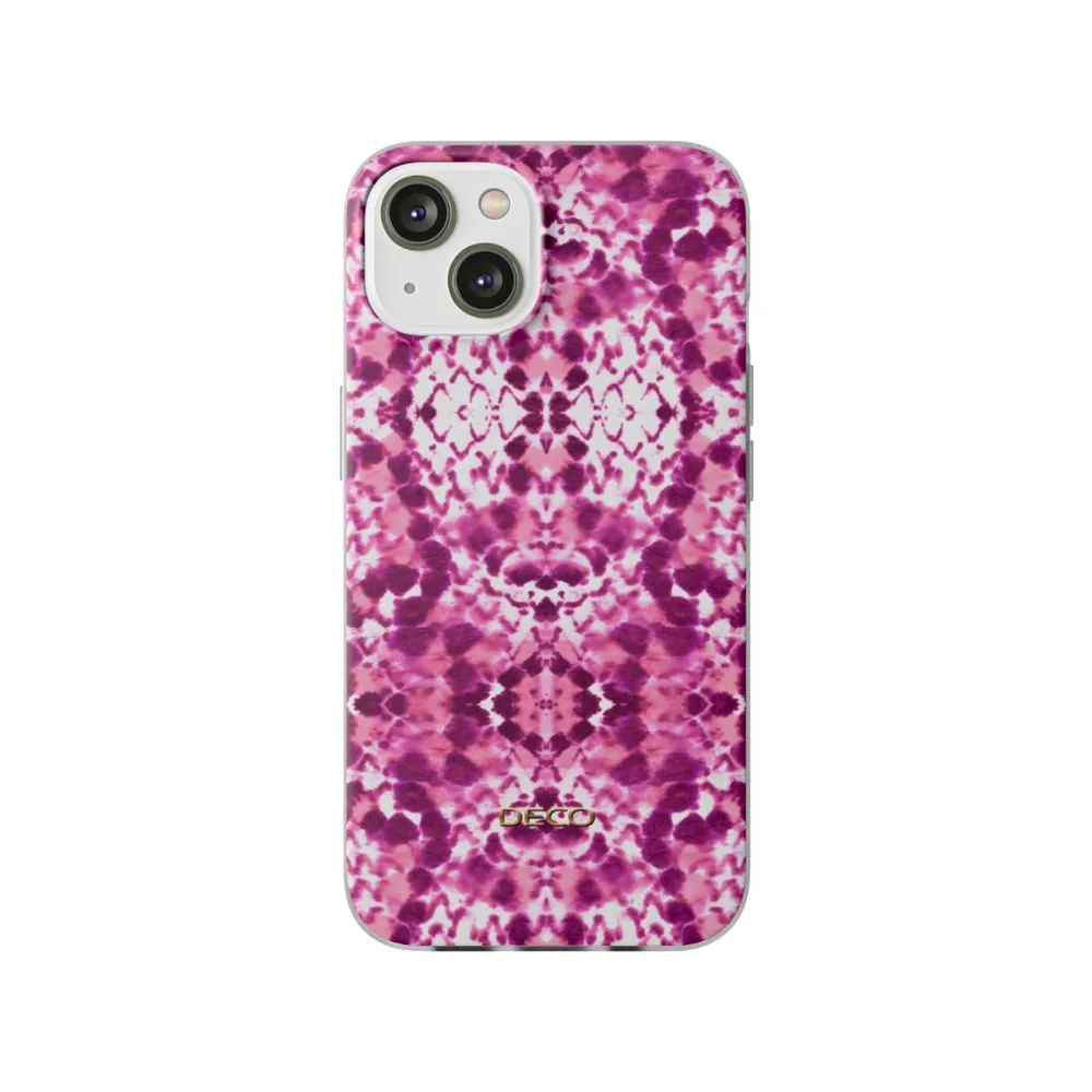 Pink Watercolor Snake Skin Phone Case