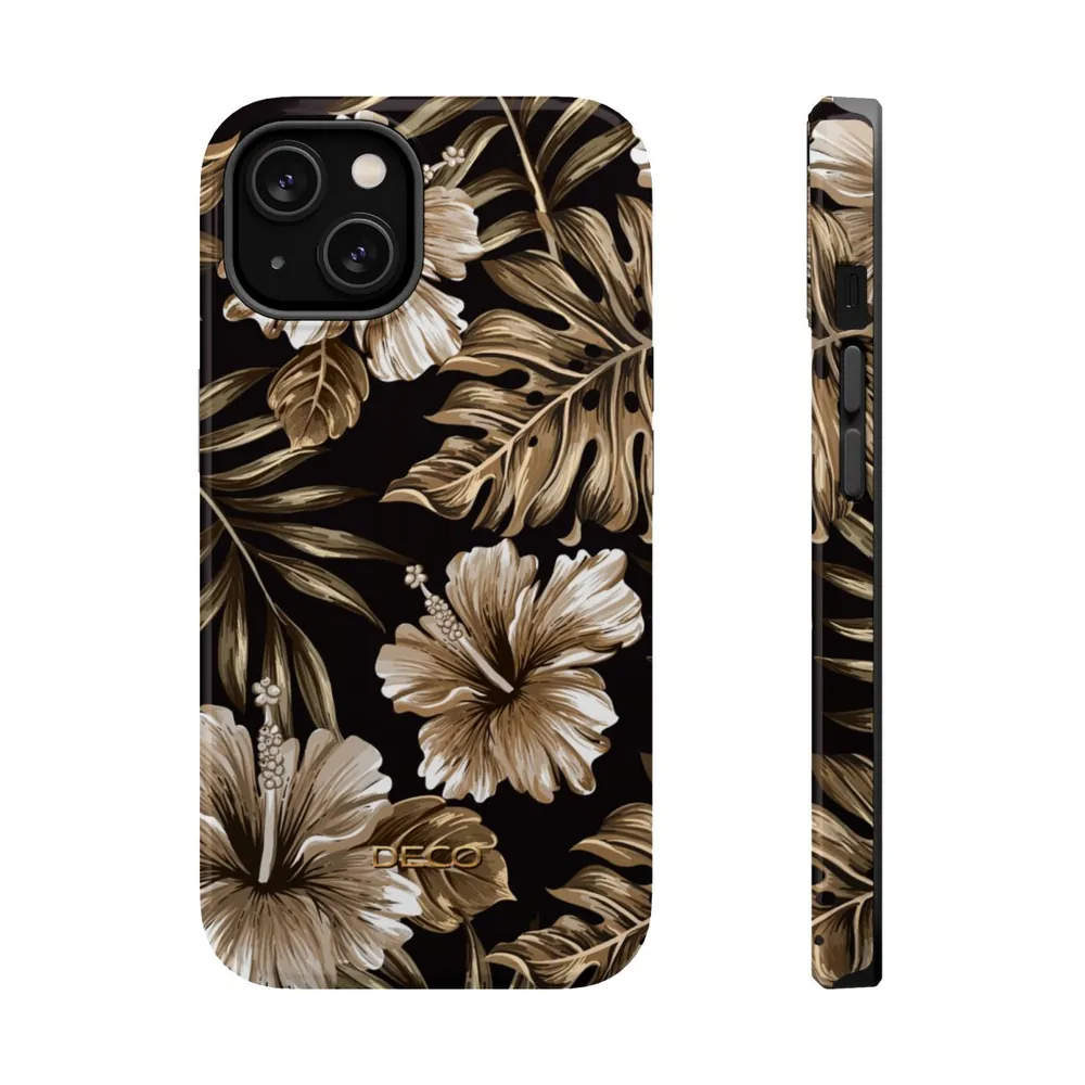 Deep Tropical Floral MagSafe Impact-Resistant Phone Case