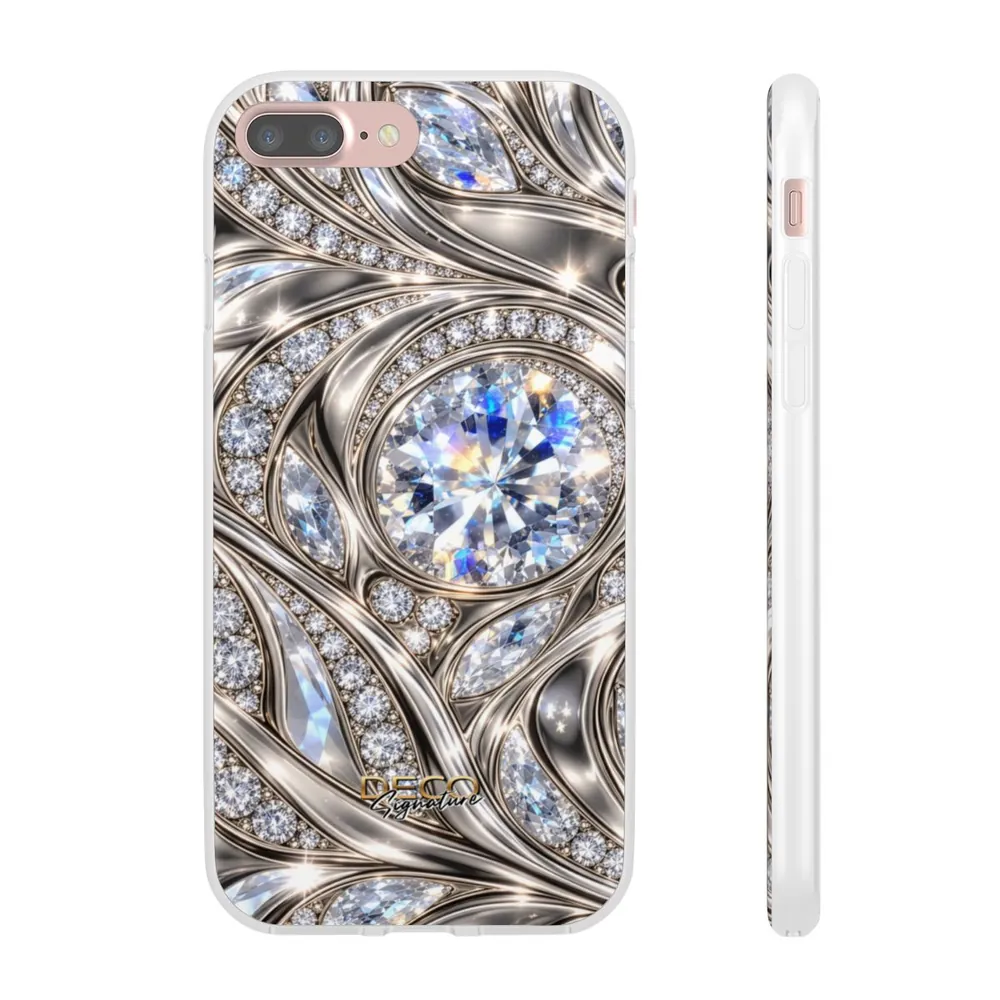 Luxury Platinum & Diamonds DECO Signature Phone Case