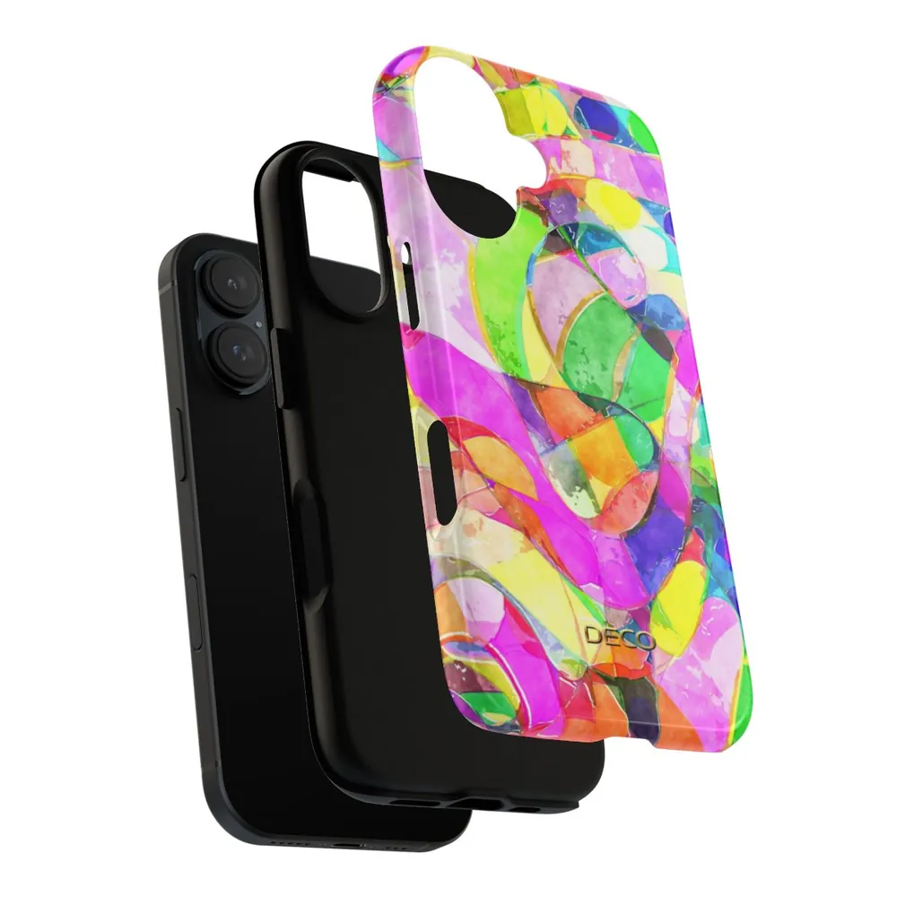 Abstract Neon Watercolor Tough Phone Case