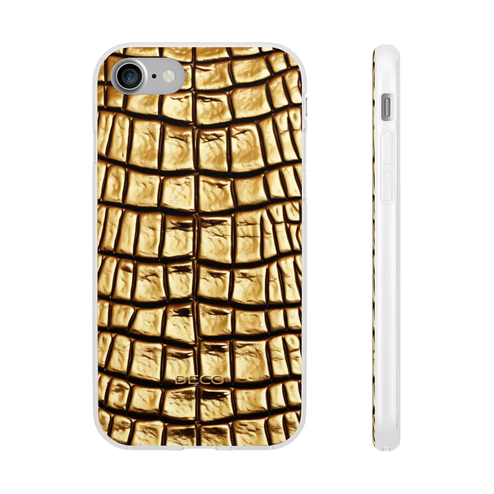 Gold Alligator Skin Phone Case