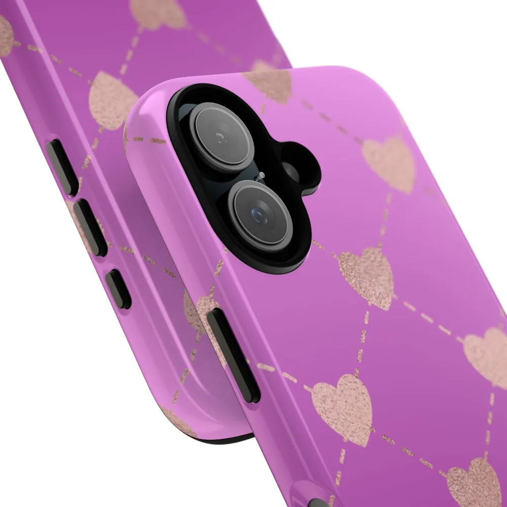 Shimmer Heart Dots Tough Phone Case