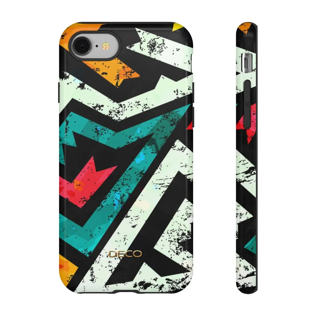 Distressed Frenzy Geometric Tough Phone Case