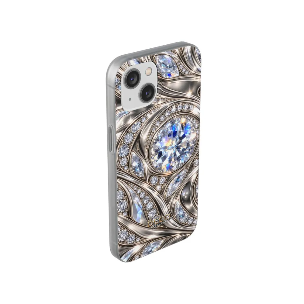 Luxury Platinum & Diamonds DECO Signature Phone Case