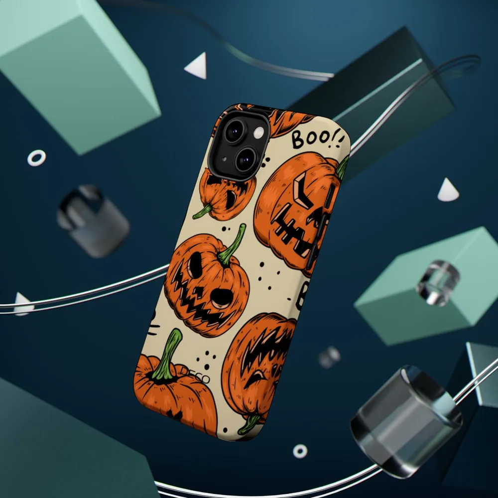 Pumpkin Terror Spooky Halloween MagSafe Impact-Resistant Phone Case