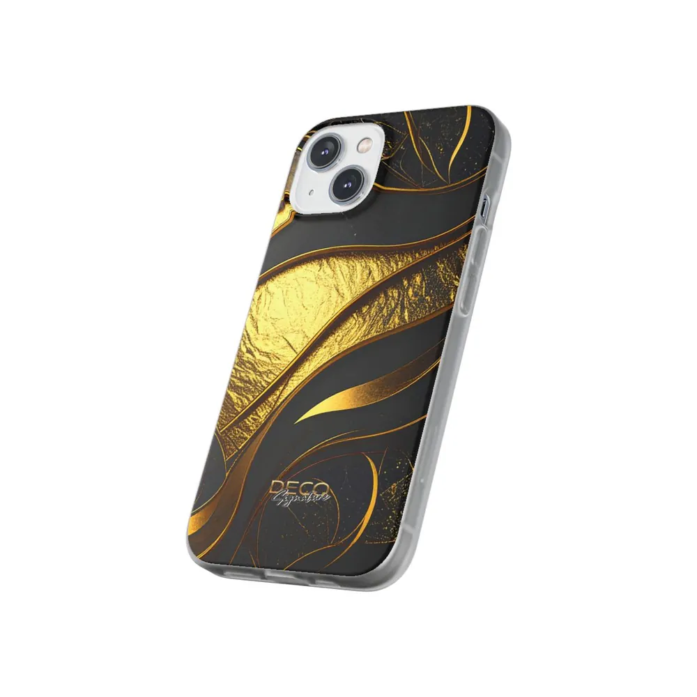 Luxury Black & Gold Texture DECO Signature Phone Case