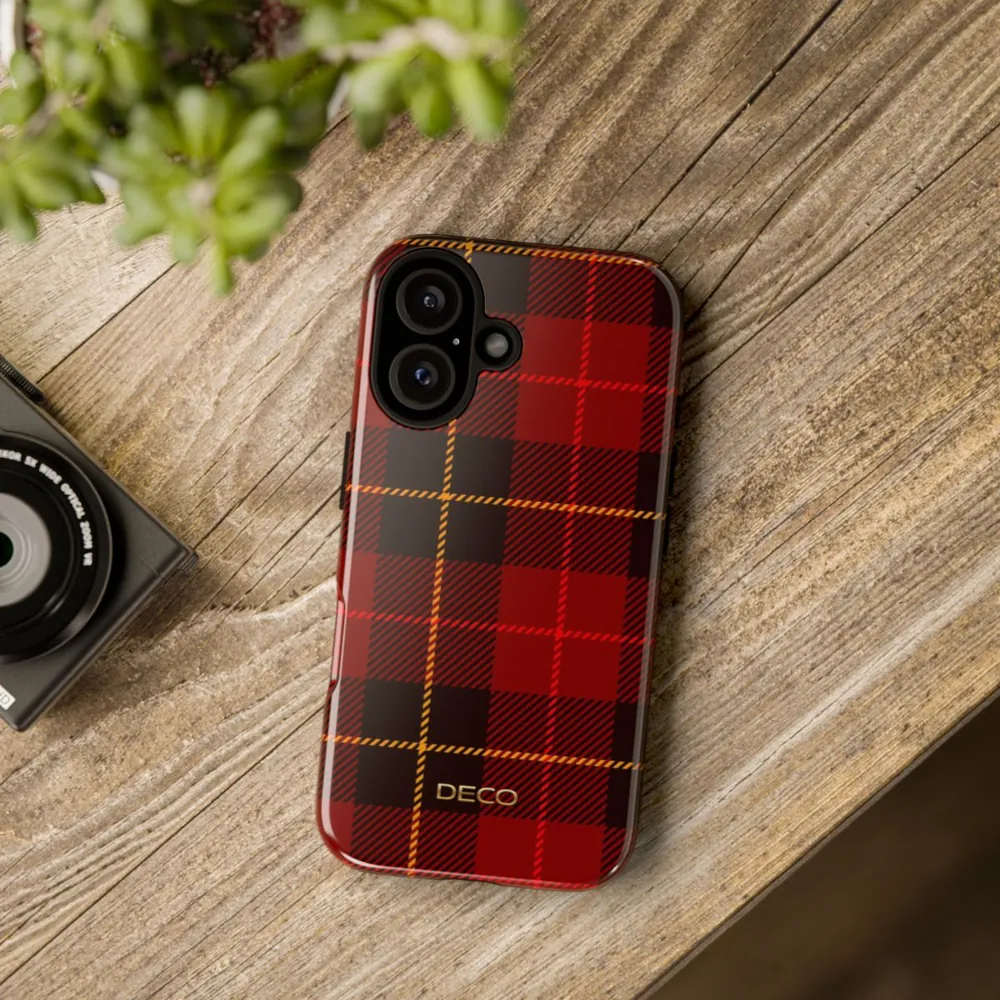 Classic Red Tartan Plaid Tough Phone Case