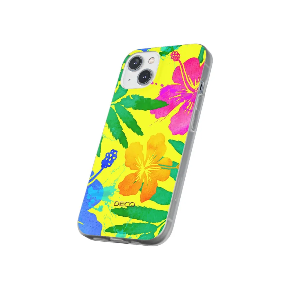 Tropical Neon Floral Phone Case