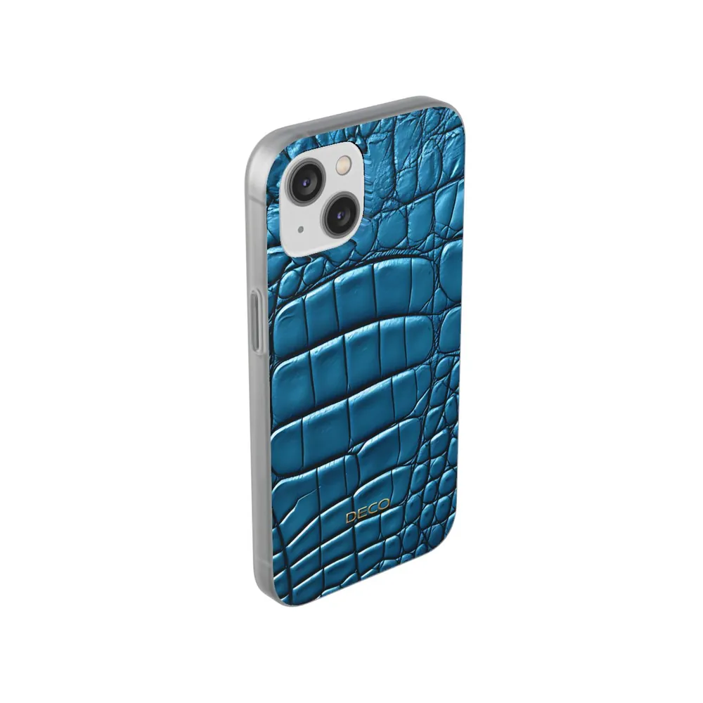 Aqua Alligator Skin Phone Case