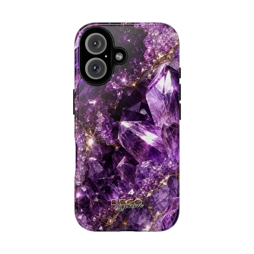 Luxury Sparkling Amethyst DECO Signature Tough Phone Case