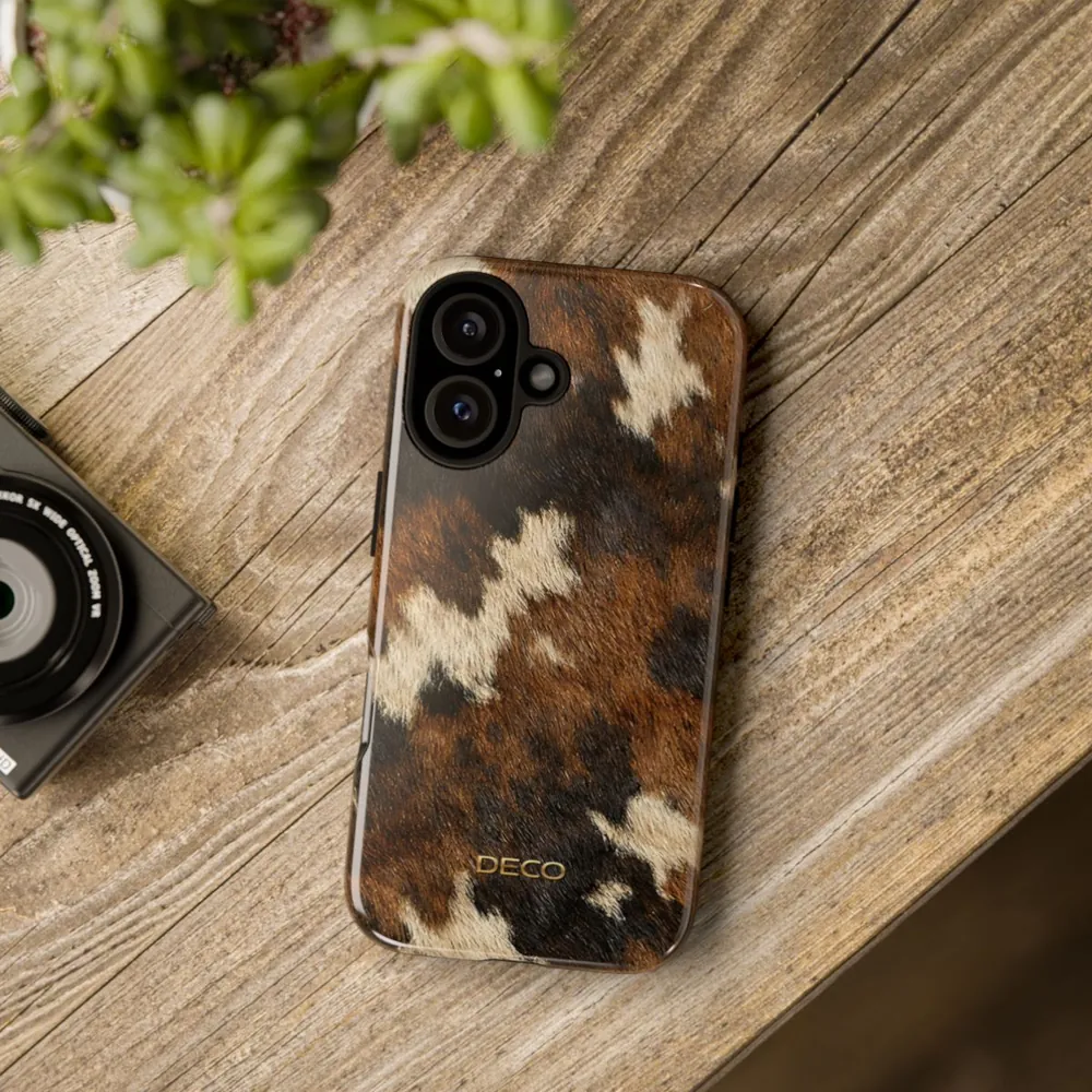 Cowhide Western Skin Tough Phone Case