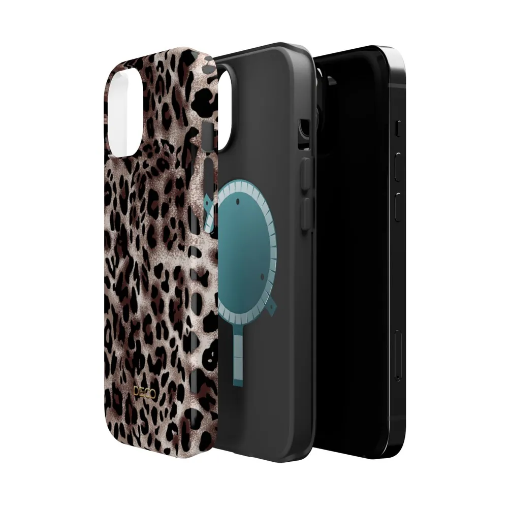 Leopard Skin MagSafe Impact-Resistant Phone Case