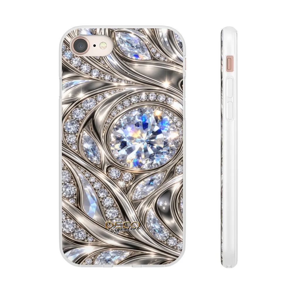 Luxury Platinum & Diamonds DECO Signature Phone Case