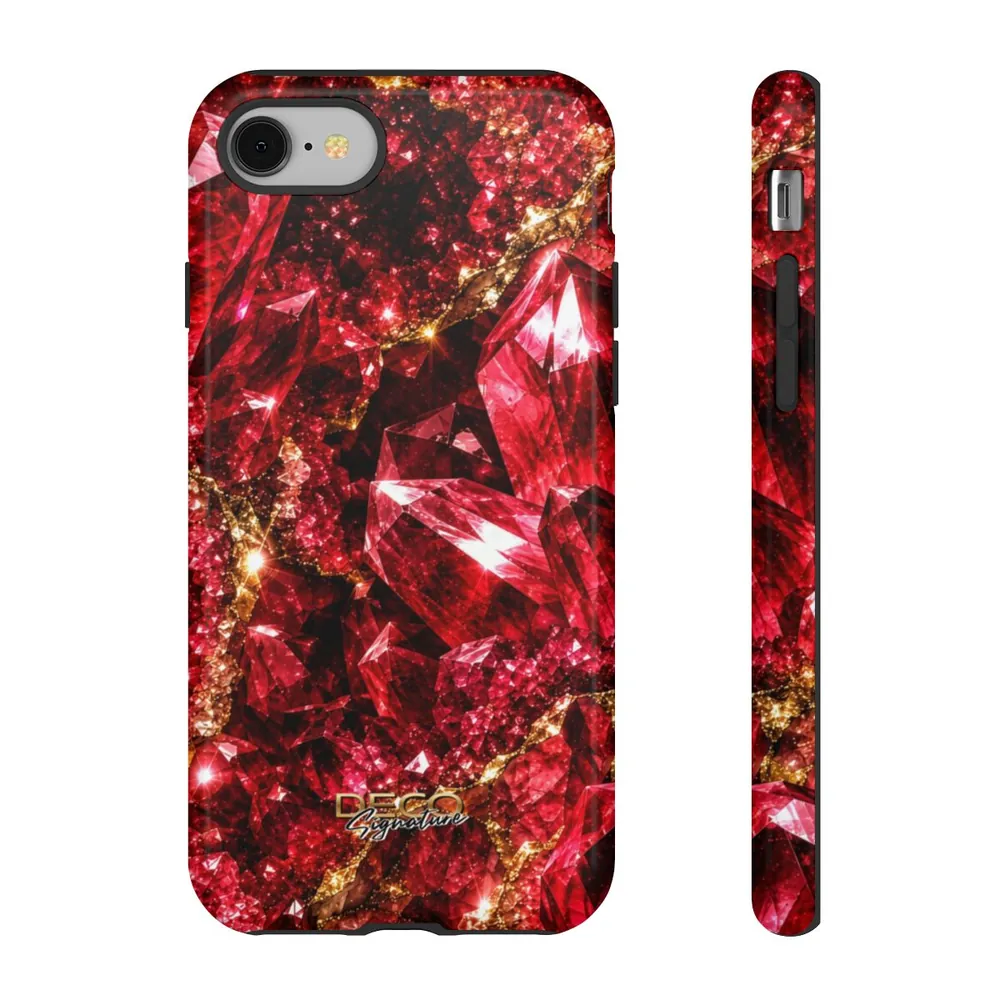 Luxury Sparkling Ruby DECO Signature Tough Phone Case