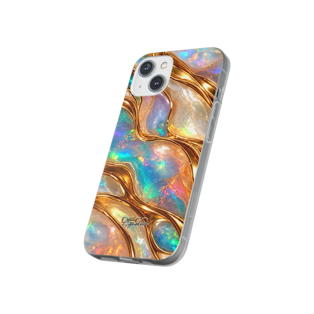 Luxury Opal & Gold DECO Signature Phone Case