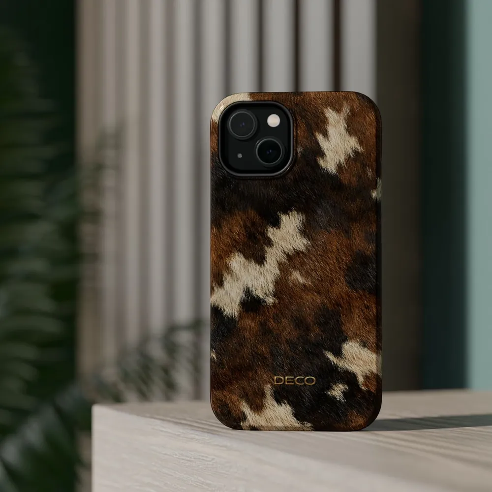Cowhide Western Skin MagSafe Impact-Resistant Phone Case