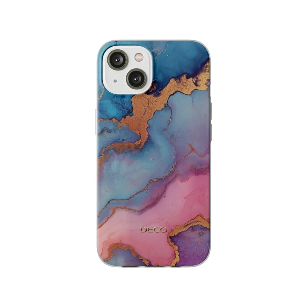 Gold Pink & Purple Watercolor Marble Phone Case