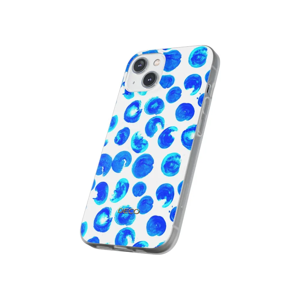 Blue Dots Watercolor Phone Case