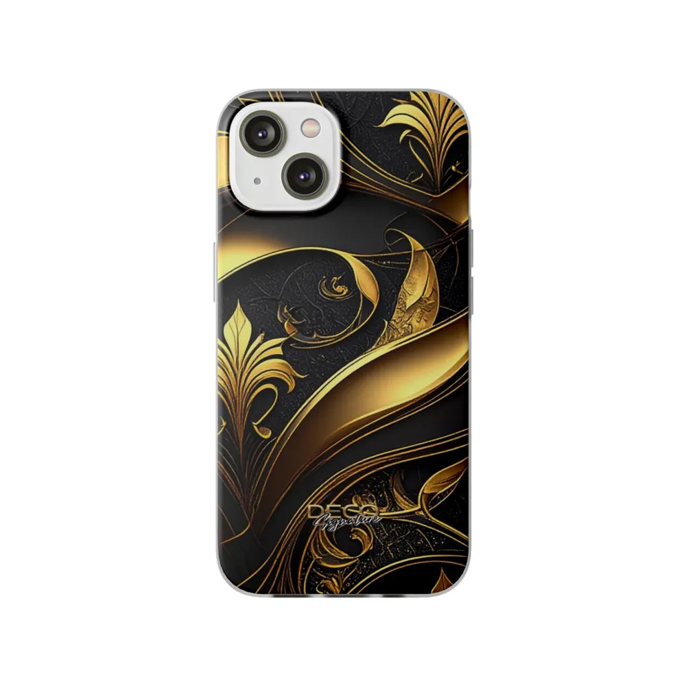 Luxury Black & Gold Inlay DECO Signature Phone Case
