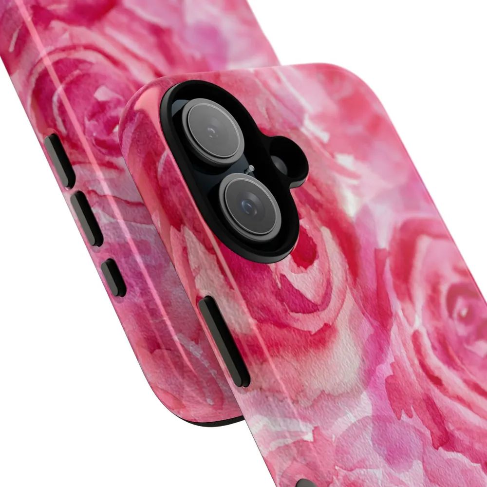 Watercolor Roses Floral Tough Phone Case