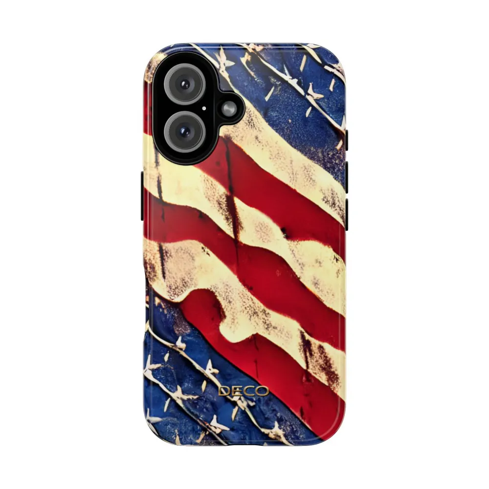 Rustic America Vintage Flag Tough Phone Case