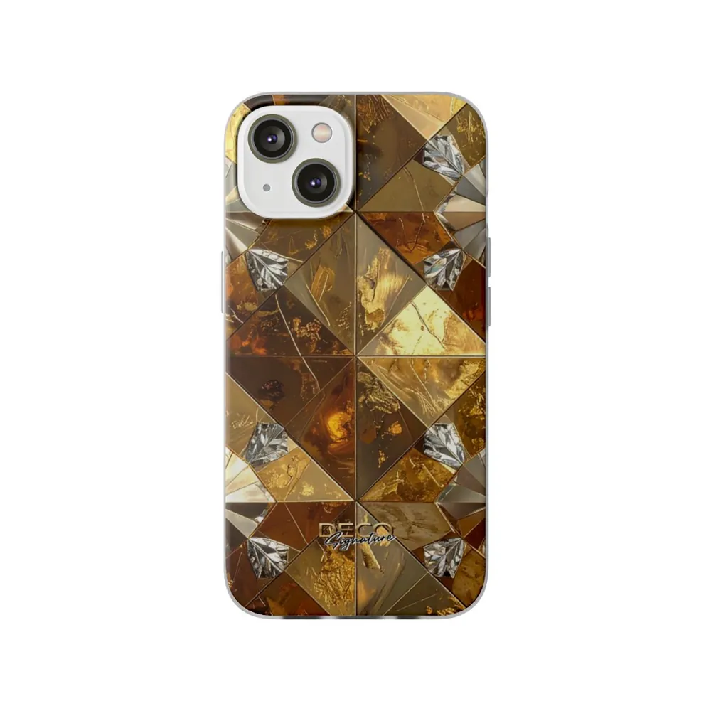 Luxury Gold & Diamond Tile DECO Signature Phone Case