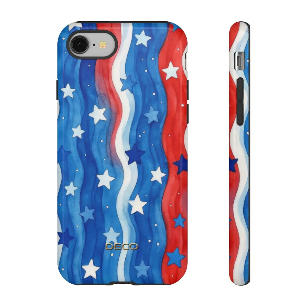 Stars & Stripes Watercolor America Tough Phone Case