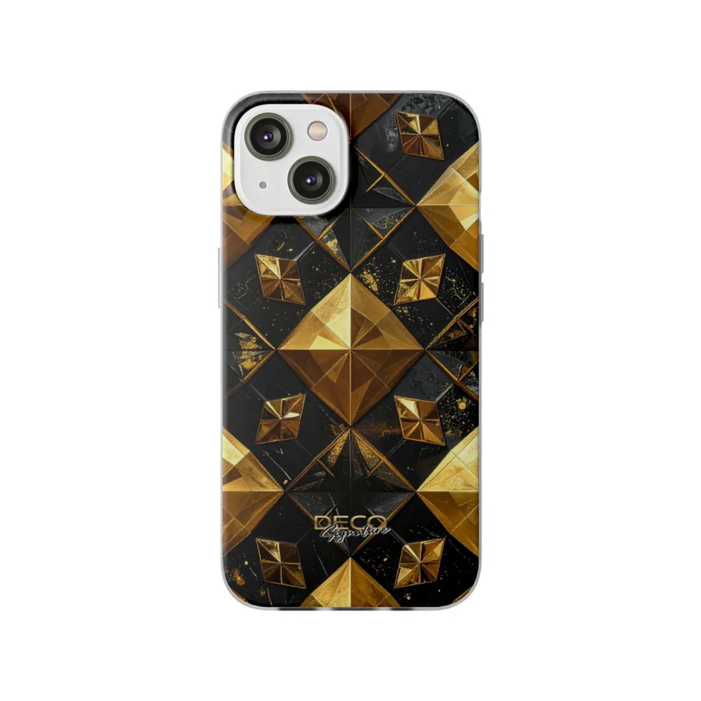 Luxury Black & Gold Tile DECO Signature Phone Case