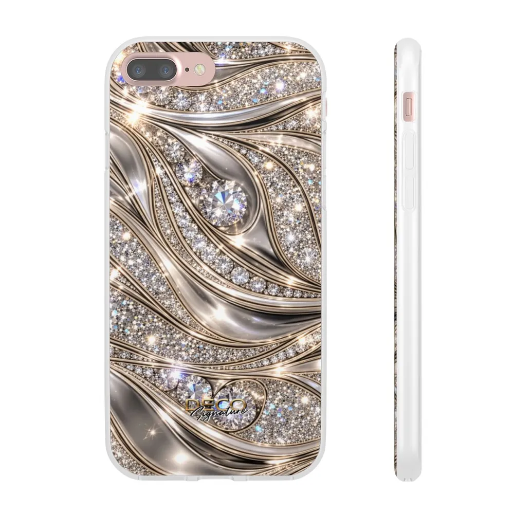 Luxury Sparkling Diamonds & Platinum DECO Signature Phone Case