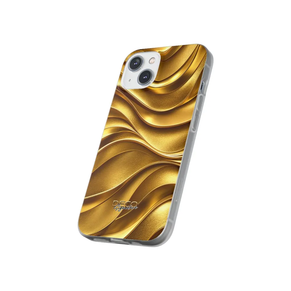 Luxury Liquid Gold Texture DECO Signature Phone Case