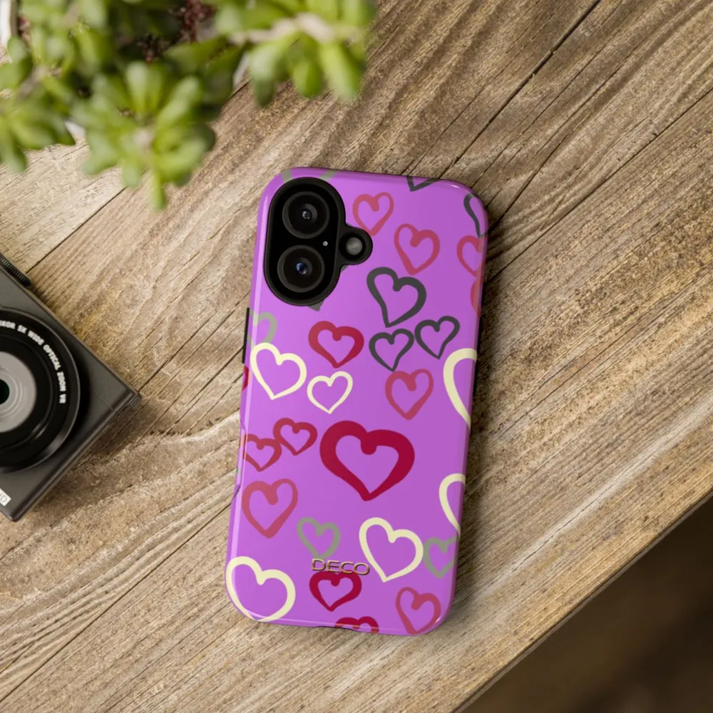 Painted Hearts Tough Phone Case