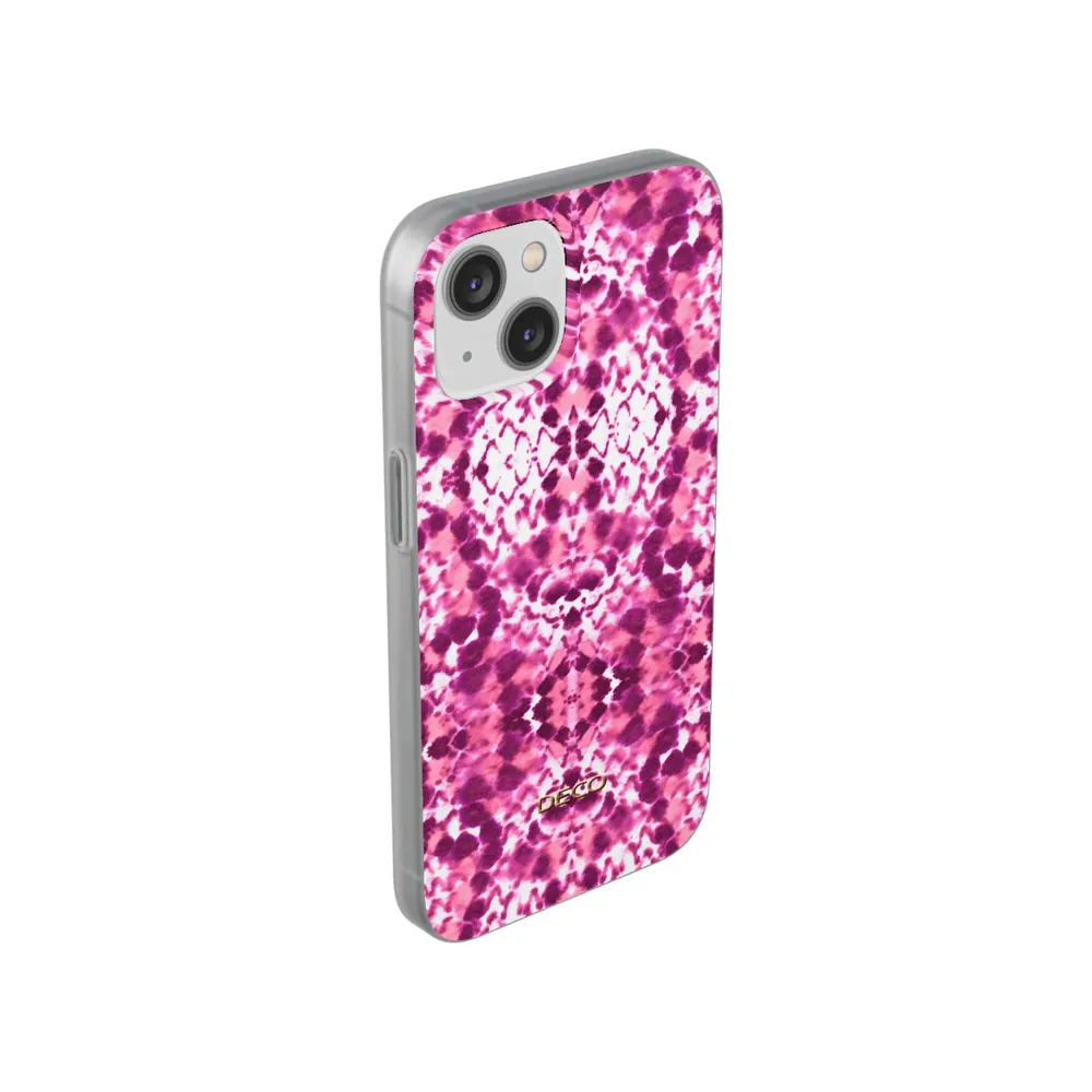 Pink Watercolor Snake Skin Phone Case